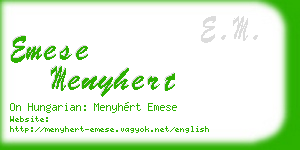 emese menyhert business card