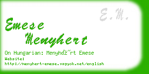 emese menyhert business card